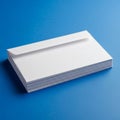 White envelopes and the vibrant blue surface highlights their simplicity Royalty Free Stock Photo