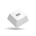 White esc key. Button. Royalty Free Stock Photo