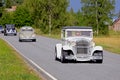 White Essex Super Six 1929 Cruising on Country Road Royalty Free Stock Photo