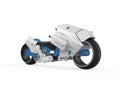 White ev motorbike or electric bike