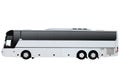 The white excursion bus isolated on a white background. Royalty Free Stock Photo