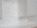 white expanded polystyrene plastic texture background