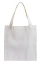 White fabric bag isolated on white Royalty Free Stock Photo