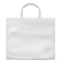 White fabric bag for shopping. Realistic blank mockup Royalty Free Stock Photo
