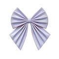 White fabric bow with pleated texture and elegant design on transparency background Royalty Free Stock Photo