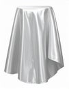 White Fabric Draped Over Round Structure with Flowing Cloth in Studio Lighting Royalty Free Stock Photo