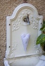 White Fabric Heart On Vintage Tap