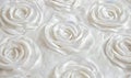 Elegant White Fabric Roses Background Royalty Free Stock Photo