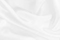 White fabric texture background, detail of silk or linen pattern Royalty Free Stock Photo