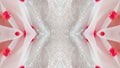 White and Red Symmetrical Abstract Background. Wide Wallpaper