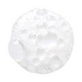 White facial foam creamy bubble soap sponge isolated on white Royalty Free Stock Photo