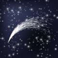 White Falling Star Royalty Free Stock Photo