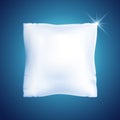 White feather pillow against