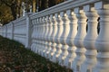 White fence Baroque style in autumn Park Royalty Free Stock Photo