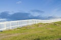 White Fence at Cape Spear Royalty Free Stock Photo