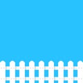 White fence garden simple template