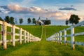 White fence row and barn, Kentucky backroads