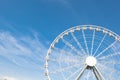 White ferris wheel against blue background Royalty Free Stock Photo