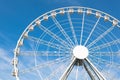 White ferris wheel against blue background Royalty Free Stock Photo