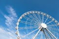 White ferris wheel against blue background Royalty Free Stock Photo