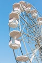 White ferris wheel against blue sky background Royalty Free Stock Photo