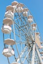 White ferris wheel against blue sky Royalty Free Stock Photo