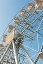 White ferris wheel against blue sky Royalty Free Stock Photo