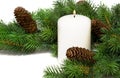 White festive candle