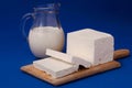 White Feta Cheese And Milk