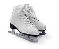 White figure ice skates Royalty Free Stock Photo