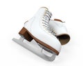 White Figure Skates Isolated