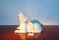 White figure Sphinx Meissen porcelain museum Germany