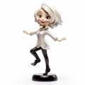 Playful Cartoon Figurine Of Irma La Pierre With Blonde Hair