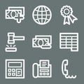 White finance web icons set 2 Royalty Free Stock Photo