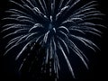 White firework ball in the black sky at night Royalty Free Stock Photo