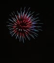 White fireworks explosion in dark background close up with the place for text, Malta fireworks festival, 4 of July, explode Royalty Free Stock Photo