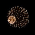 Beautiful White fireworks isolated on black background Royalty Free Stock Photo