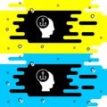 White Fisherman icon isolated on black background. Vector