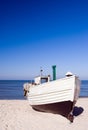White fishing boat. Royalty Free Stock Photo