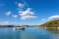 A fishng boat on the gorgeous sea waters of Sithonia, Chalkidiki, Greece