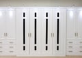 White fitted wardrobe doors Royalty Free Stock Photo