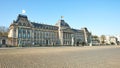 White flag floating on the roof from the Royal Palace during the confinement period Royalty Free Stock Photo