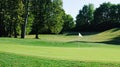 White Flag on Golf Course Royalty Free Stock Photo
