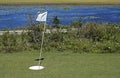 White flag at Rio Olympic Golf Course in Barra da Tijuca Royalty Free Stock Photo