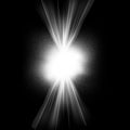 White flash black background