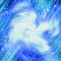 White flash on dreamy stars background Royalty Free Stock Photo