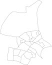 White districts map of ARNHEM, NETHERLANDS