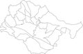 White municipalities map of ESSLINGEN AM NECKAR, GERMANY