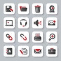 White flat computer icons