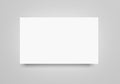 White flat 3d rendering blank banner paper sheet mockup on light grey background. Flayer, poster template for your Royalty Free Stock Photo